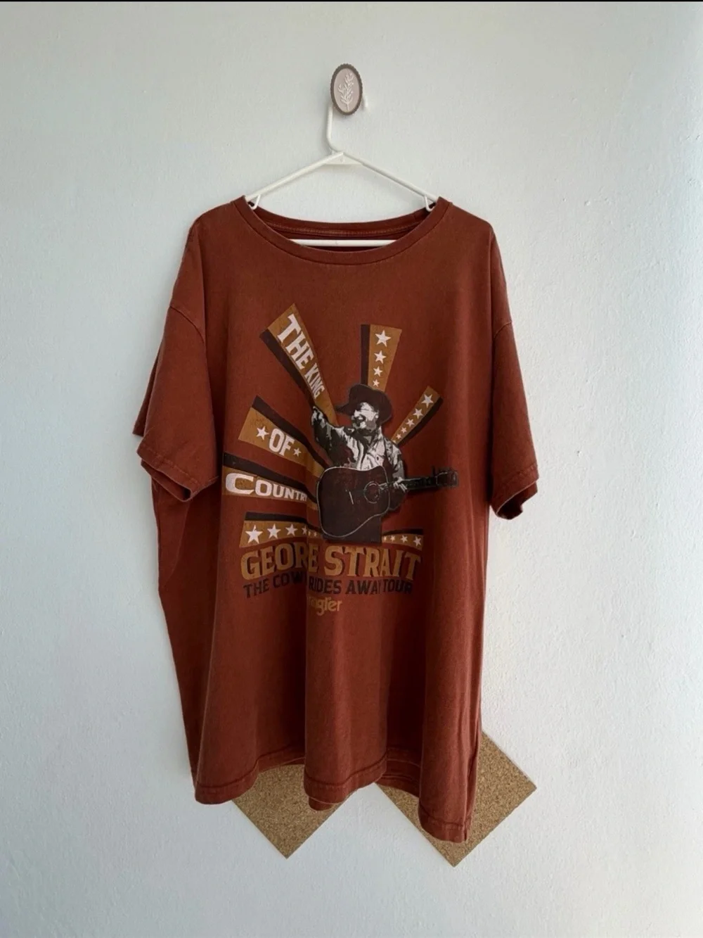 Wrangler Brown George Strait Graphic Short Sleeve Tee